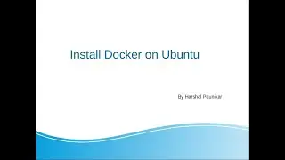 Install docker in ubuntu