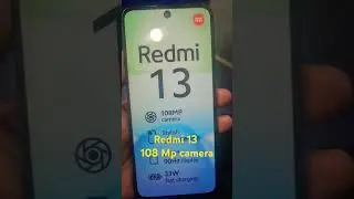 Redmi 13  stylish glass design 33W fast charging MI