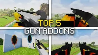 Top 5 - Best MCPE Guns Add-ons/Mods [ 3D Guns, Portal Guns, Scopes ] (1.16+) - 2021