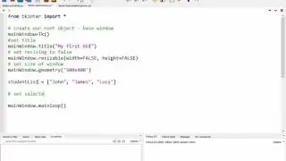 Using option menus in Tkinter