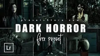 How to Create Moody Dark Horror Mobile Preset Lightroom | Free | Cinematic Photography | Film Preset