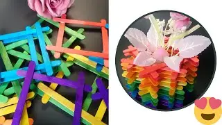 DIY CREATIONS / ICE CREAM STICKS / FLOWER VASE | # 01