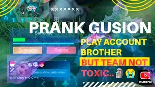 Gusion Prank | Pretend to be Kid in RANKED but My team is very kind 😭 ~ MLBB #gusion #mobilelegends