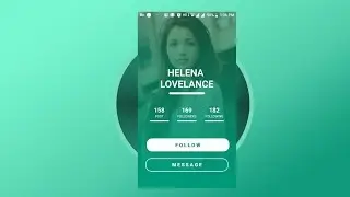 Profile Screen Design 2018 - Android Studio UI Tutorial | Modern Profile UI Design in Android Studio