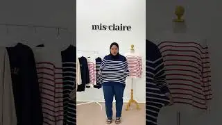 Mis Claire Plus Size Serenity Stripe Long Sleeve Knit Top