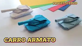 Carro Armato di Carta, Semplice Origami, Gioco di Carta, Divertimento per i Bambini