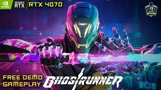 Ghostrunner Free Demo Trial gameplay on Epic Games RTX 4070