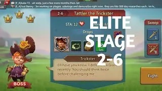 Lords mobile Elite stage 2-6 f2p |Tattler the Trickster Elite stage 2-6