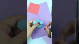 Flower making with paper | Easy five petal 🌸 paper flower