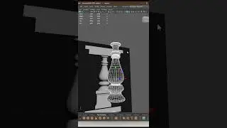 How to Model Balustrade Railings in Maya - Maya 2024 Modeling Tutorial #mayatutorials #shorts