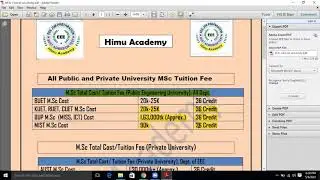 MSc in EEE & CSE Tuition Fee।। Public & Private University ।।  Rana Nirob