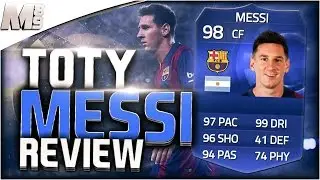 FIFA 15 UT - TOTY MESSI || FIFA 15 Ultimate Team 98 TOTY Player Review + In Game Stats