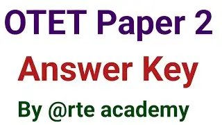 Otet paper 2 answer key l Otet paper 2 pedagogy answer key 2025 l Otet paper 2 l