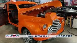 Orange Chopped Top Chevy Street Rod