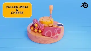 Make Rolled Meat and Cheese | Timelapse Blender Tutorial