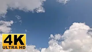 Blue Sky and Clouds Screen Saver (No sound) 2 Hours 4K UHD