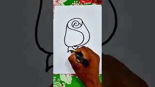 S=Rose easy drawing #art #drawing #shorts