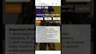 FF Redeem code today singapore server MELESIYAN NAW LOOT BOX