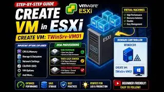 How to Create Virtual Machine in VMware ESXi 8 | Very Simple concept.