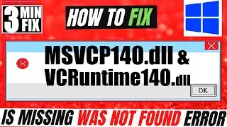 How To Fix MSVCP140.dll & VCRuntime140.dll Missing Error ✅Not found error💻 Windows 10/11/7💻 32/64bit