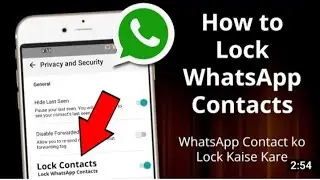 how to Lock WhatsApp contacts|WhatsAp contacts ko lock kaise karen|how Lock Whatsapp chat|ch hasnain