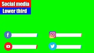 Social media lower third green screen |social media intros green screen no copyright