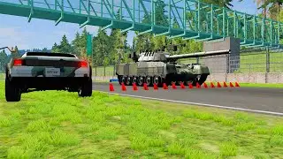 Cars vs Spikes #2: BeamNG Drive - CHILL