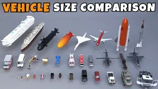 3D Vehicle Size Comparison 2024 | Transportation Size 3D Comparison
