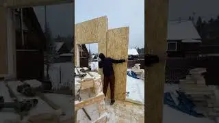 Монтаж стены из СИП-панелей | Строительная компания НА УРОВНЕ MSK | Дома из СИП панелей