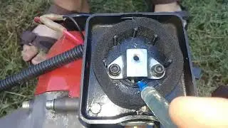 The trimmer starts poorly when cold, what should I do?