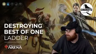 DESTROYING BEST OF 1 LADDER | Azorius Party Deck | CROKEYZ MTG Arena