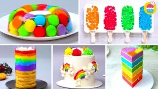 WHEN YOUR FAVORITE COLOR IS RAINBOW...😁🤣 Most Satisfying Rainbow Cake Decorating Ideas
