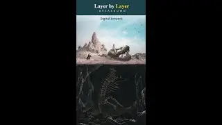 Dino fossils underground - Concept Art | Photoshop Shorts | H GraphicsPro