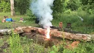 Горение смеси АМДЛ-5 с ПХК 50/50