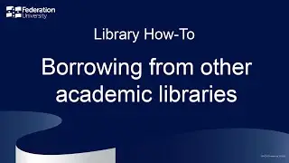 Borrowing from other academic libraries