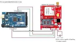 How to Connect SIM900-TTL GSM/GPRS Modem to Arduino Mega?
