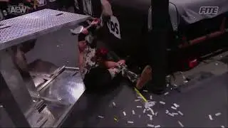 Lance Archer drops Hangman Adam Page on the steel steps | AEW Dynamite 9 Feb 2022
