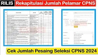 Cara Cek Jumlah Pesaing Seleksi CPNS 2024 dan Mengetahui Rekapitulasi Jumlah Pelamar CPNS 2024