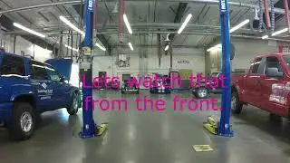 Pulling a car onto a hoist