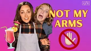 MAKING A COCKTAIL - NOT MY ARMS CHALLENGE | PAIGE AND HOLLY