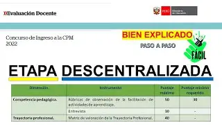 ETAPA DESCENTRALIZADA | LO QUE DEBES TENER EN CUENTA. Nombramiento docente 2022.