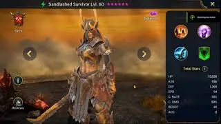 Raid Shadow Legends Hero Showcase Sandlashed Survivor lv 60