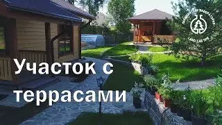 Участок с #террасами - Благоустройство участка в КП 