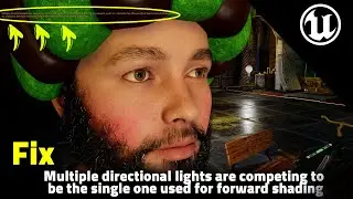 multiple directional lights are competing to be the single one used for forward shading