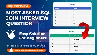Most Asked SQL JOIN based Interview Question | #of Records after 4 types of JOINs #sql #sqlinterview