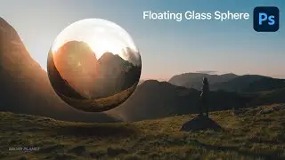 Floating Glass Sphere - Adobe Photoshop