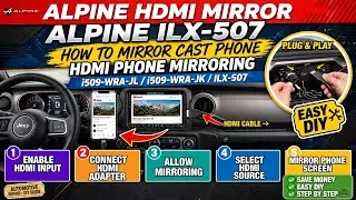 How to mirror cast phone over Alpine ILX-507 i509-wra-jl i509-wra-jk HDMI