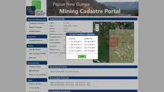 How to use the PNG Mining Cadastre Portal