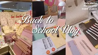 Preparing for Back to School Vlog 👜📚📓 | shopping, what's in my bag, last year of shs, shs diaries