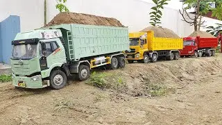 Tổng Hợp Xe Tải 4 Chân Chở Cát Quá Tải, Xe Ô Tô Điều Khiển, Xe Container Chở Máy Xúc, Dump Truck